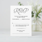 Modernes rustikales Hochzeits-RSVP-Kartendesign v1 招待状 (スタンド正面)