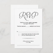 Modernes rustikales Hochzeits-RSVP-Kartendesign v1 招待状 (正面/裏面)