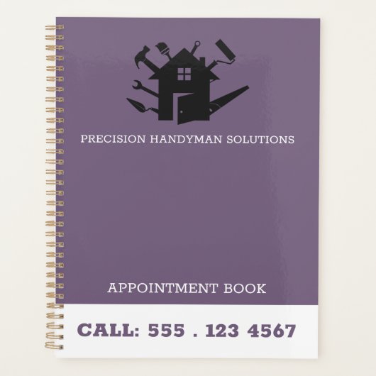 Modernhandyman construction customlogo Appointment プランナー手帳 (正面)