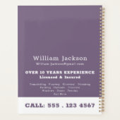 Modernhandyman construction customlogo Appointment プランナー手帳 (裏面)