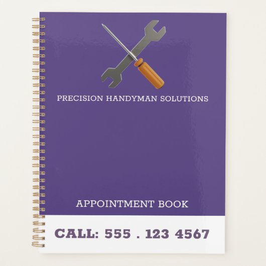 Modernhandyman construction customlogo Appointment プランナー手帳 (正面)