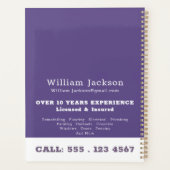 Modernhandyman construction customlogo Appointment プランナー手帳 (裏面)