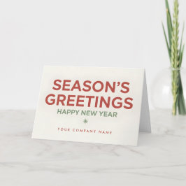 Modernist Retro Script Season’s Greetings シーズンカード