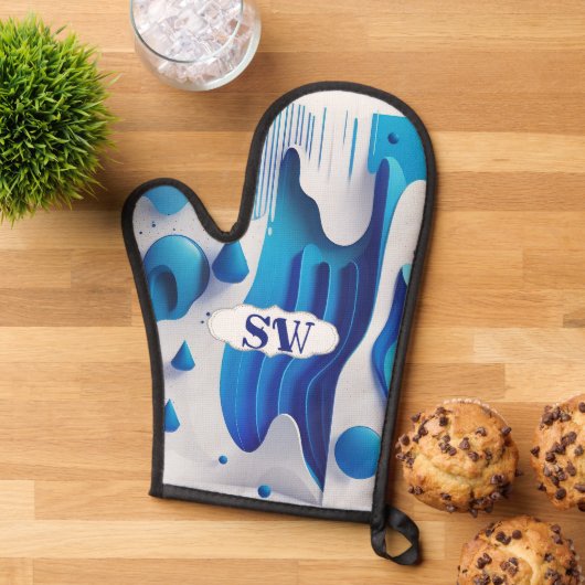 Modernist Splash Heat-Resistant Kitchen Mitt 鍋つかみ (トップダウン)