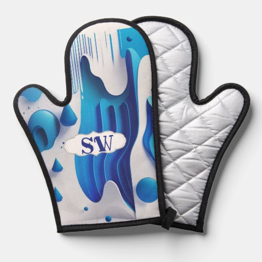 Modernist Splash Heat-Resistant Kitchen Mitt 鍋つかみ (正面/裏面)