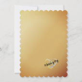 Moderno,dorado Minimalista Celebracion 招待状 (裏面)