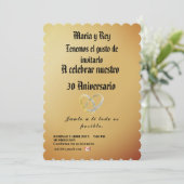 Moderno,dorado Minimalista Celebracion 招待状 (スタンド正面)