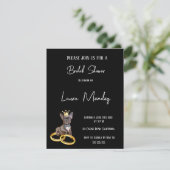 moderno perro oscuro Bridal Shower Invite (スタンド正面)