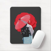Moderno Vermelho Estilizado Japonesa Arte マウスパッド (マウス)