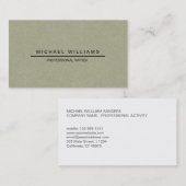 MODERNO Y MINIMALISTA CARTÓN PAPEL RUGOSO 名刺 (正面/裏面)