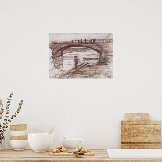 Modersohn-Becker – パリの橋1905 ポスター (キッチン)