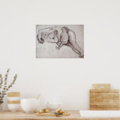 Modersohn-Becker – リクライニング母親と子供1906 ポスター (キッチン)