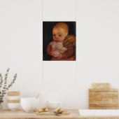 Modersohn-Becker -乳児と彼女の母ハンド ポスター (キッチン)