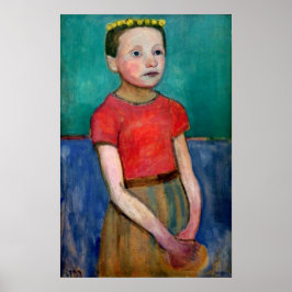 Modersohn-Becker – 女の子のポートレートイタリアン1906 ポスター