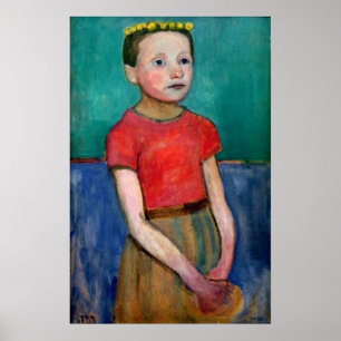 Modersohn-Becker – 女の子のポートレートイタリアン1906 ポスター