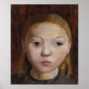 Modersohn-Becker – 女の子の頭 ポスター