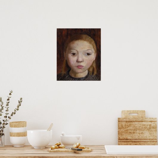 Modersohn-Becker – 女の子の頭 ポスター (キッチン)