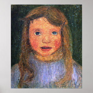 Modersohn-Becker -小さな女の子の責任者(Elsbesh) ポスター