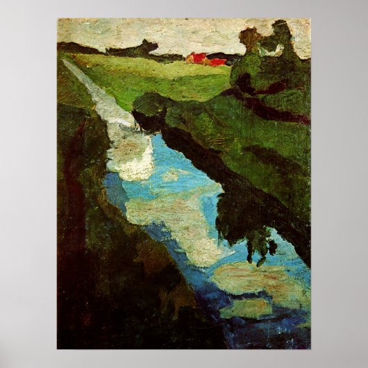 Modersohn-Becker – 泥炭採掘法1902 ポスター (正面)