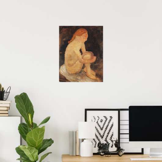 Modersohn-Becker - Girl 1904 ポスター (ホームオフィス)