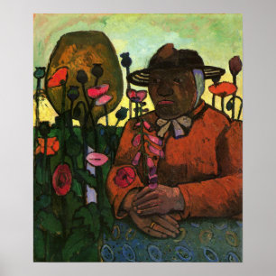 Modersohn-Becker - Old Woman In The Garden 1906 ポスター