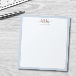 Modert Mocha Mousse Monogram Dusty Blue ノートパッド