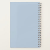 Modert Mocha Mousse Monogram Dusty Blue ノートブック (裏面)