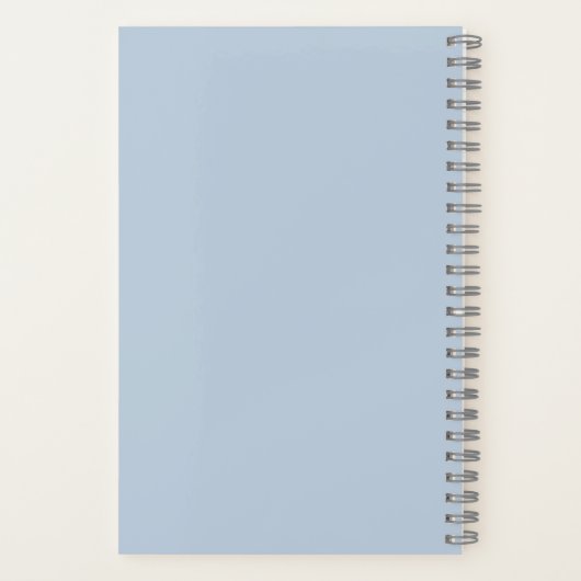 Modert Mocha Mousse Monogram Dusty Blue ノートブック (裏面)