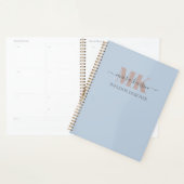 Modert Mocha Mousse Monogram Dusty Blue プランナー手帳 (ディスプレー)