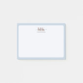 Modert Mocha Mousse Monogram Dusty Blue ポストイット (正面)