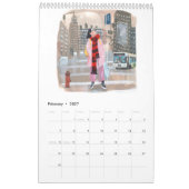 Modes of Transportation in NYC, 2026 Calendar  カレンダー (2月 2027)