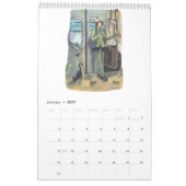 Modes of Transportation in NYC, 2026 Calendar  カレンダー (1月 2027)