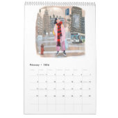 Modes of Transportation in NYC, 2026 Calendar カレンダー (2月 2026)