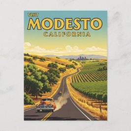 Modesto California Central Valley ポストカード