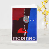 Modiano -ヴィンテージ広告のポスター カード (黄色い花)