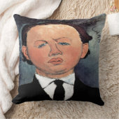 Modigliani -機械枕のPortriat クッション (ブランケット)