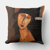 Modigliani - Jeanne Hebuterneの枕のポートレート クッション (正面)