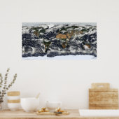 MODIS世界地図 ポスター (キッチン)