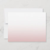 Modish手書きスクリプトバラ金ゴールド背景 ノートカード (裏面)