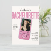 Modist pink white bachelorette 招待状 (スタンド正面)