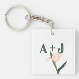 Modren blush pink floral キーホルダー