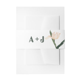 Modren blush pink floral 招待状ベリーバンド