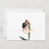 Modren blush pink floral Circle RSVP Card 招待状 (裏面)