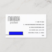 Modrianのモダンな原色の名刺 名刺 (裏面)