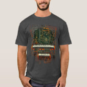 Modular Synthesizer Electronic Music with Keyboard Tシャツ (正面)