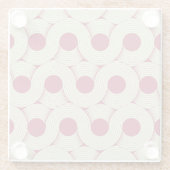 Moebiusストライプ：無限の赤 – 緑タイル ガラスコースター (裏面)