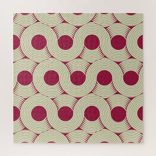 Moebiusストライプ：無限の赤 – 緑タイル ジグソーパズル (縦)