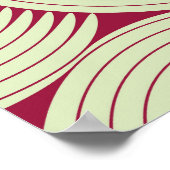 Moebiusストライプ：無限の赤 – 緑タイル ポスター (角)