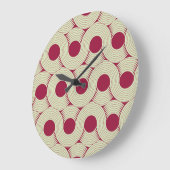 Moebiusストライプ:無限の赤 – 緑タイル ラージ壁時計 (傾斜)