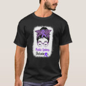 Moebius Syndrome Survivor Messy Bun Moebius Facial Tシャツ (正面)